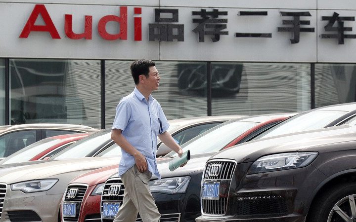In China zijn de afgelopen maand 1,72 miljoen nieuwe auto’s verkocht.
