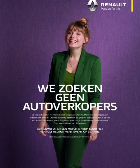 Renault NL zoekt wel/niet autoverkopers